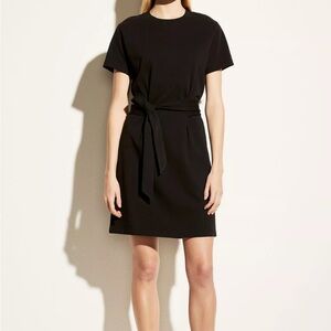 Vince Short Sleeve Tie Waist Dress